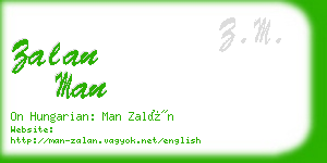 zalan man business card